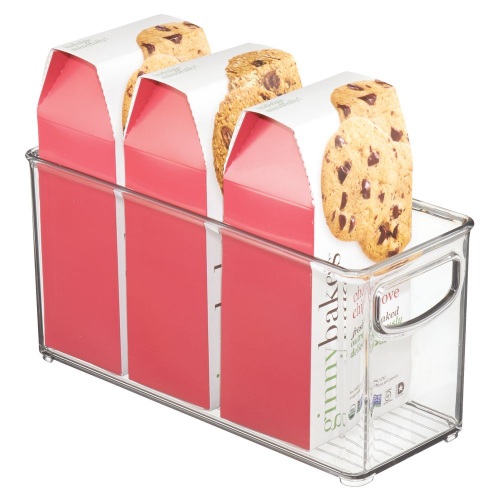 Opbergbox met Handvaten, 10.2 x 25.4 x 12.7 cm, Stapelbaar, Kunststof, Transparant - iDesign | Kitchen Binz