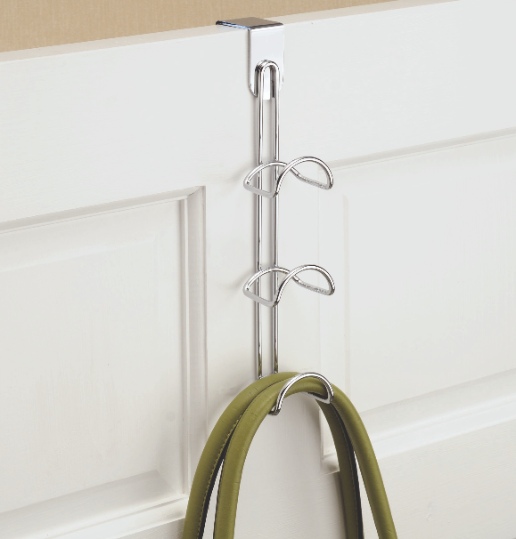 Handtashouder met Deurhaak, RVS, Zilver - iDesign | Classico