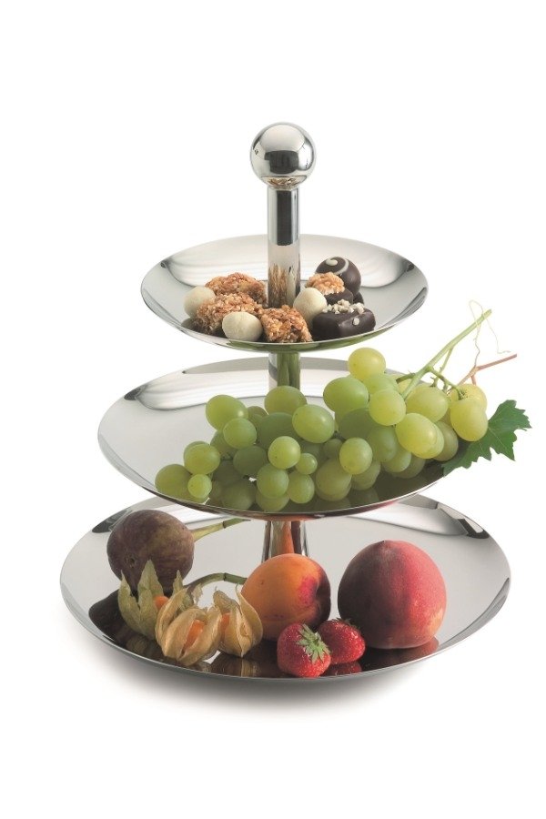 Etagère, 3 laags, Diameter 27 cm – Weis