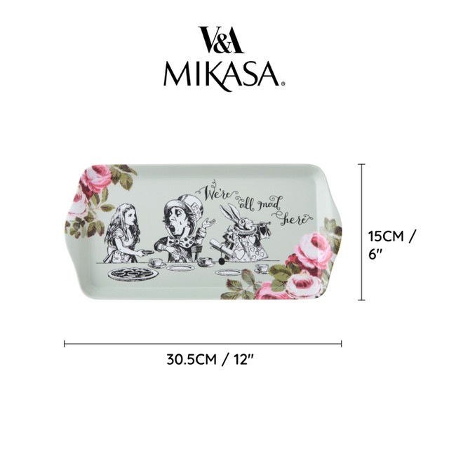 Mikasa x V&A Alice in Wonderland Melamine Serving Tray - 31x15cm