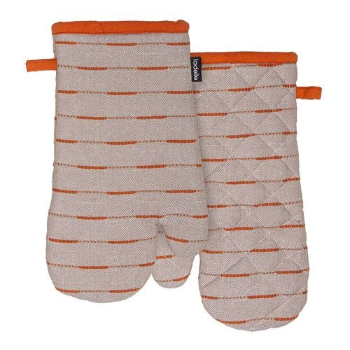 Dash Ovenwant / Ovenhandschoen, Set van 2 Stuks, Oranje, Gerecycled Katoen, 16.5 x 33 cm - Ladelle | Eco Recycled