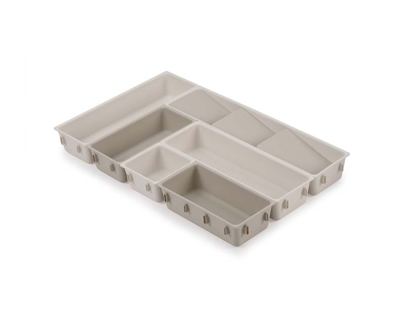 Lade Organizer voor Make-Up, 26.8 x 44.2 x 5 CM, 7-delige set, Kunststof, Creme - Joseph Joseph | Viva