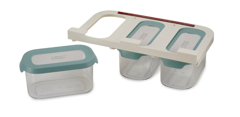 CupboardStore Voedselcontainer 900 ml Set van 3 Stuks - Blauw - Joseph Joseph