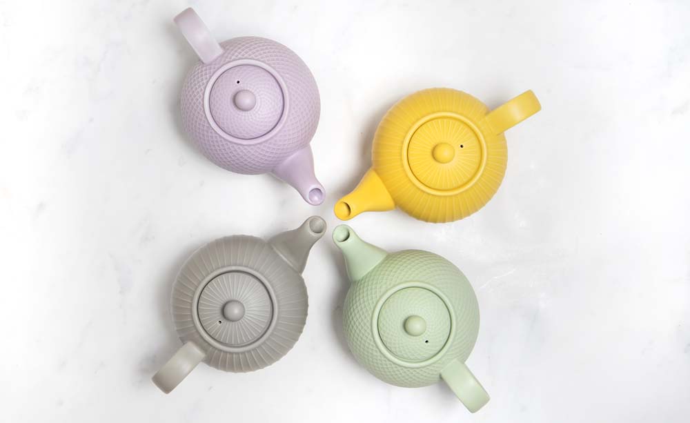 Theepot Globe - Met Textuur - 900ml - Incl Theefilter - Groen - Londen Pottery