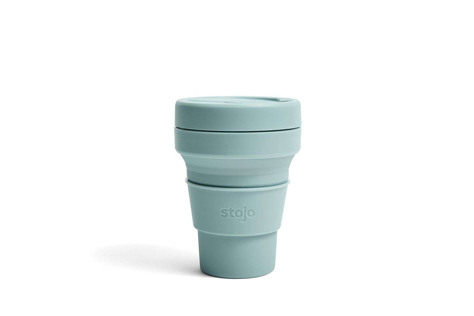 Pocket Cup, Aquamarine - 355 ml - Drinkbeker - Koffiebeker - Blauw - Opvouwbaar | Stojo