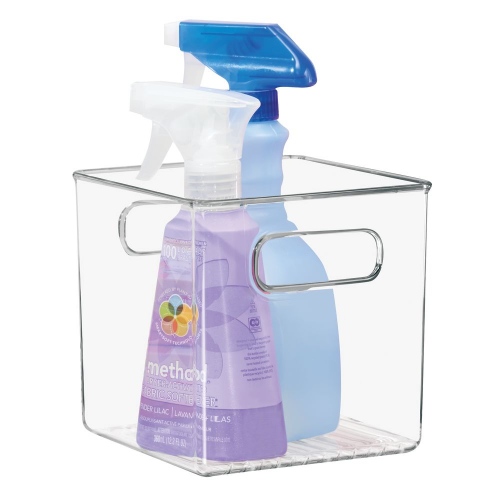 Opbergbox met Handvat, 15.5 x 15.5 x 15.5 cm, Kunststof, Transparant - iDesign | Linus