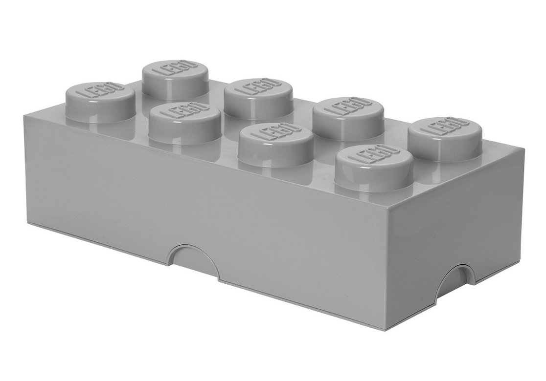 Opbergbox Brick 8, Grijs - LEGO