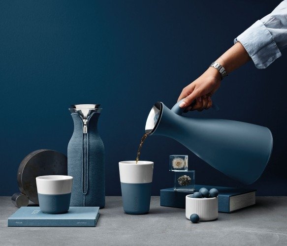 Vacuüm Thermoskan - 1 liter - Donkerblauw - Eva Solo