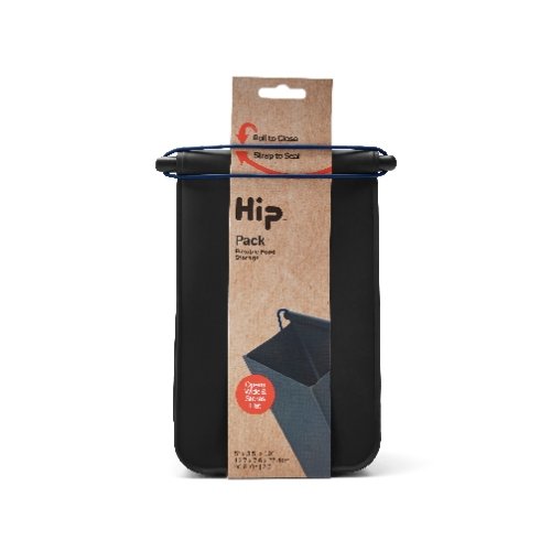 Herbruikbare Lunchzak, Pack - Medium, 2.6 Liter, Zwart - HIP
