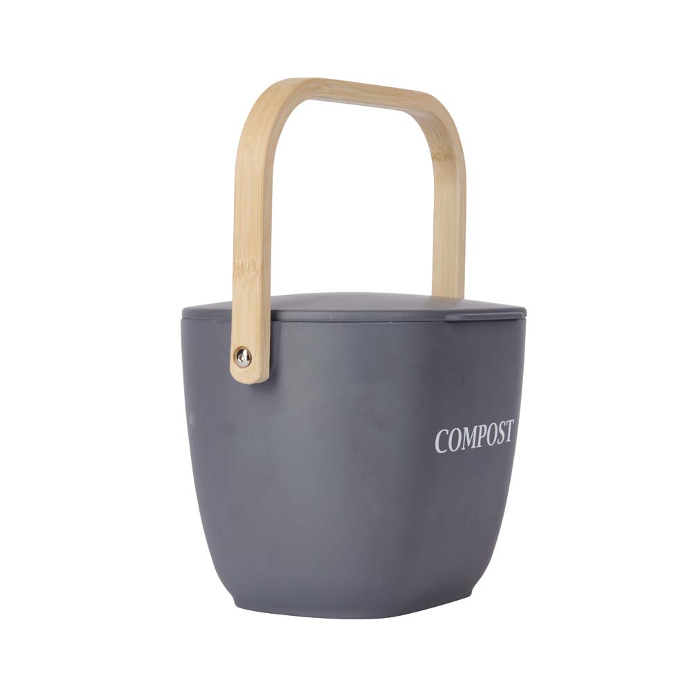 Compostbak van bamboevezel - Grijs - Natuurlijke vezel - Compostemmer - Natural Elements