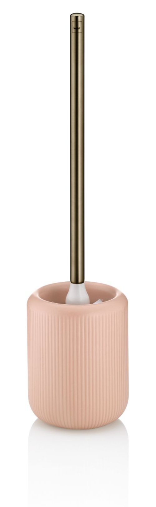 WC-borstel Houder, Geribbeld, Keramiek, Cloud Pink - Kela | Adele