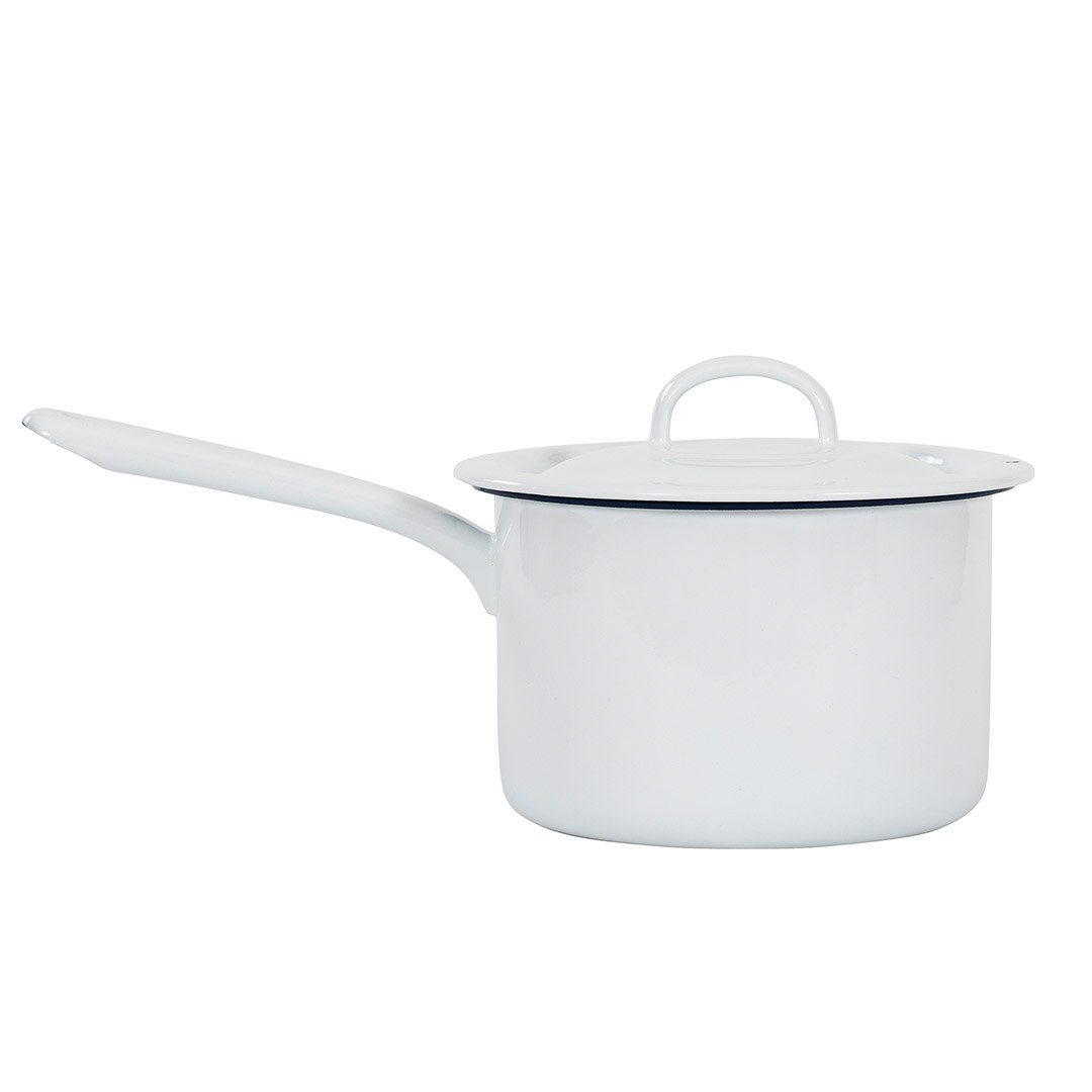 Steelpan met deksel 2,3 L, Wit - Kockums