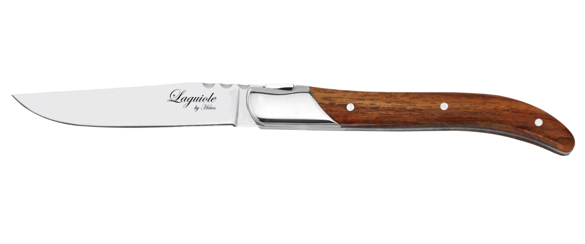 Steakmessen, Set van 6, Rozenhout/RVS, Bruin - In Luxe Giftbox - Laguiole by Haws