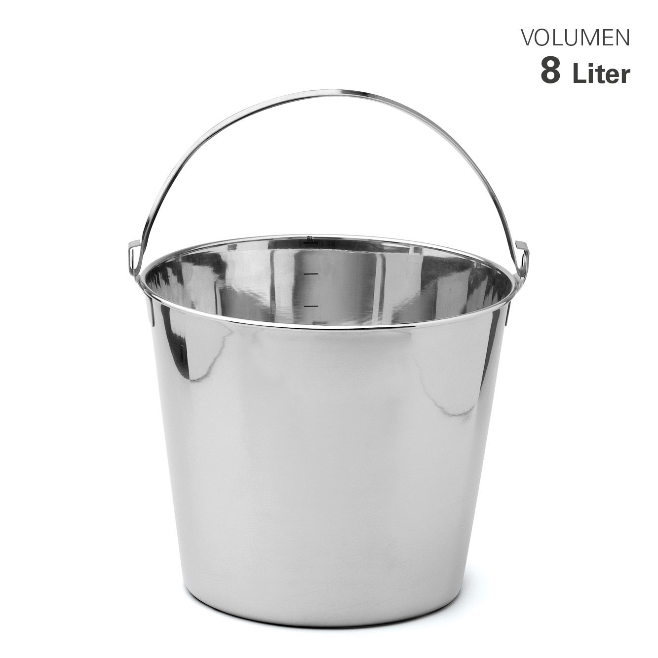 Emmer Met Platte Handgreep, 8 liter – Weis