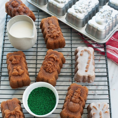 Bakvorm "Holiday Mini Loaf Pan" - Nordic Ware | Sparkling Silver Holiday