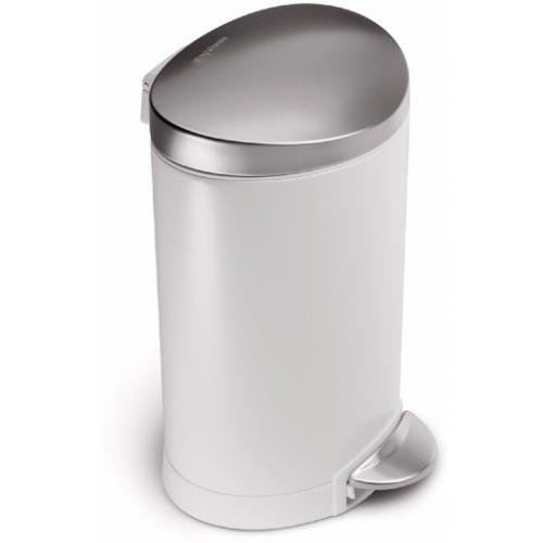 Afvalemmer Semi-round  6 L - Mat RVS - Simplehuman