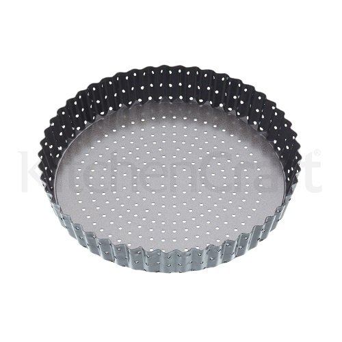 Ronde geribbelde bakvorm Geperforeerd met losse bodem, 25 cm - Masterclass