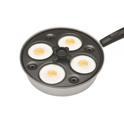 Ei pocheerder / pocheerpan, 4 cup - Kitchen Craft
