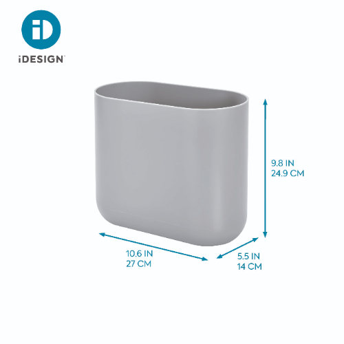 Afvalbak Slim Waste, Mat Grijs - iDesign | Cade