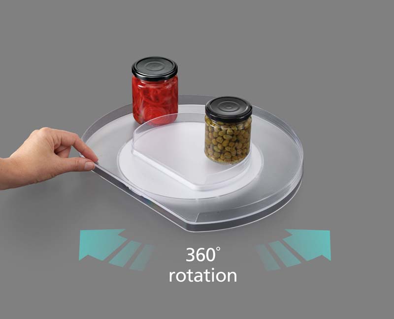 Draaiplateau, 33.1 x 28 x 4.4 CM, Kunststof, Transparant - Joseph Joseph | FridgeStore