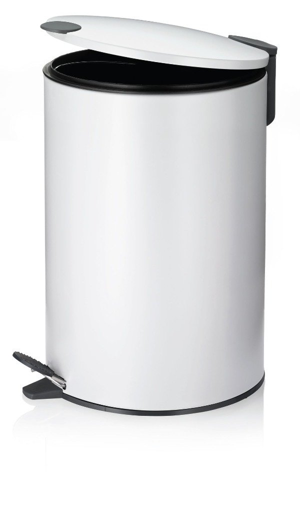 Pedaal Afvalemmer, 12 L, Wit - Kela | Mats