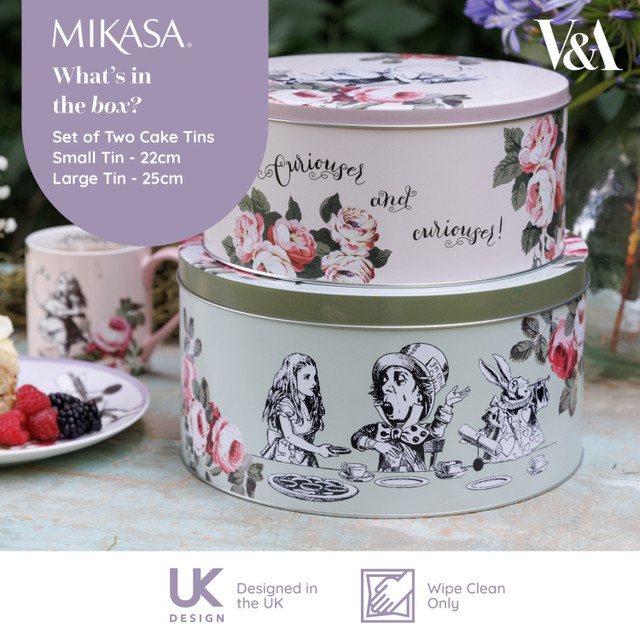 Mikasa x V&A Alice in Wonderland Cake Tin Set