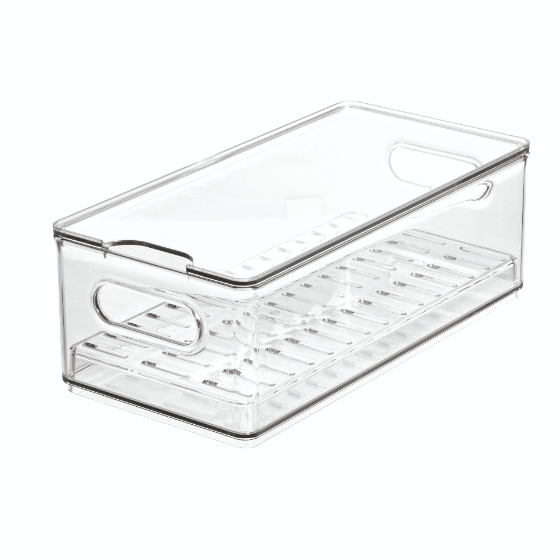Koelkast Organizer met Lekbak, 15.2 x 30.5 x 10.7 cm, Kunststof - iDesign | The Home Edit