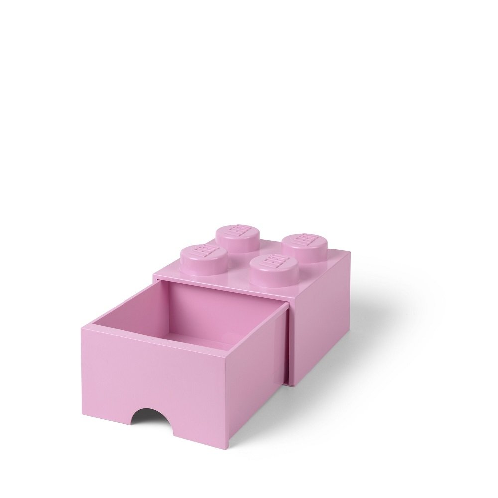 Opberglade Brick 4, Lichtroze - LEGO