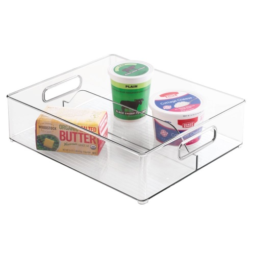 Koelkast Organizer met Verdeelvakken, 30.5 x 36.8 x 10.2 cm, Kunststof, Transparant - iDesign | Fridge Binz