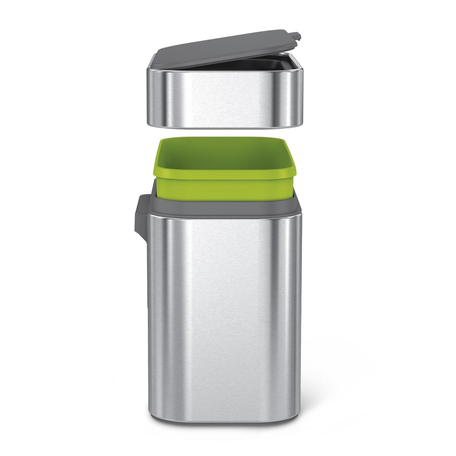 Afvalemmer, Compost, 4 liter, Zilver - Simplehuman