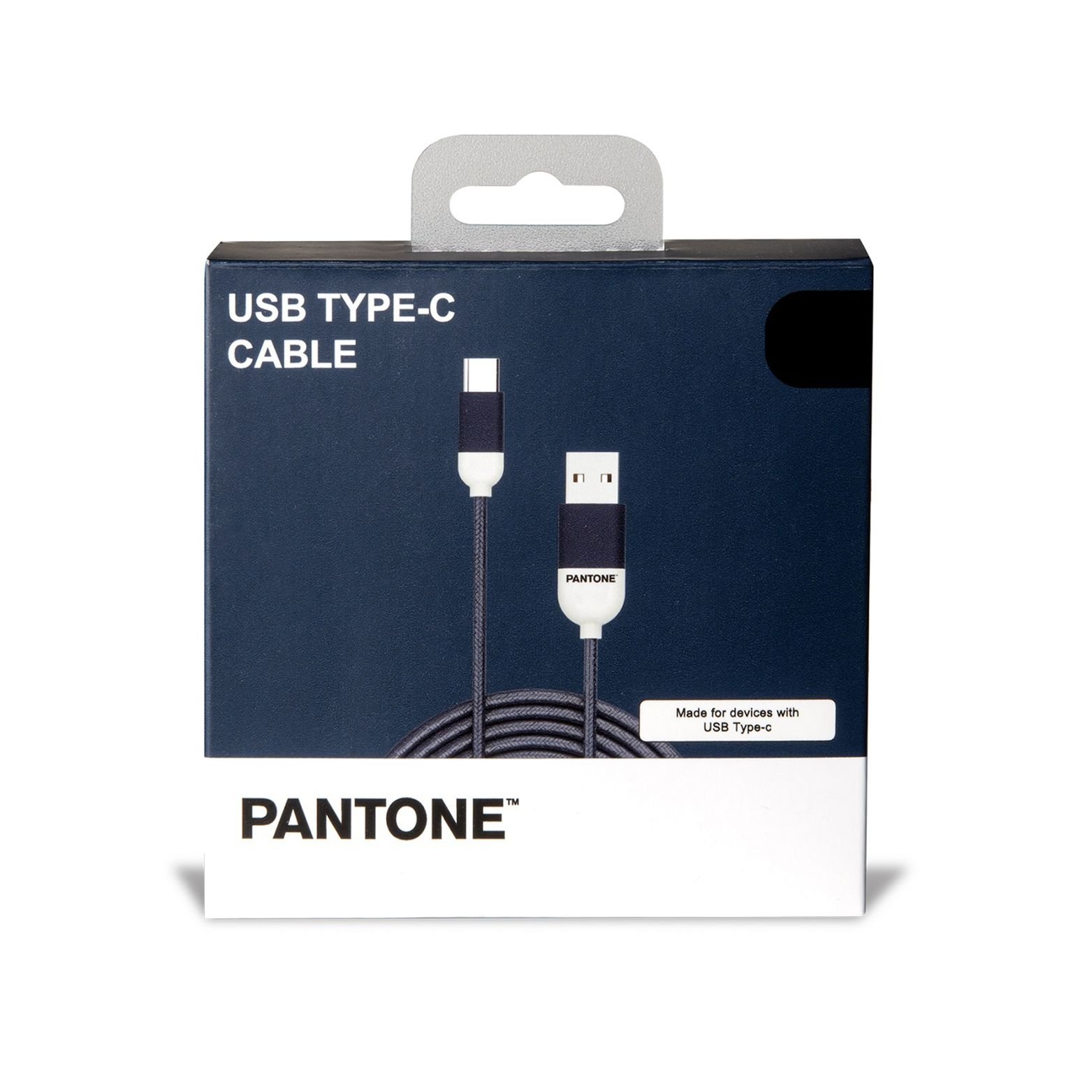 USB-Kabel Type-C, 1,5 meter, Blauw - Rubber - Celly | Pantone