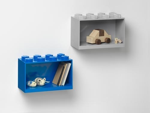 Wandschap 8 Brick, Blauw - Polypropyleen - LEGO