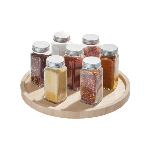 Draaiplateau, 26.7 cm, Plat, Paulownia Hout, Beige - iDesign  | Eco Wood Kitchen