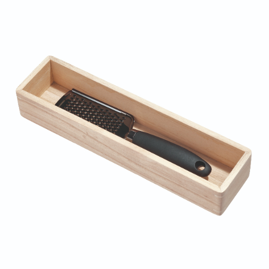 Lade Organizer, 7.6 x 30.5 x 5 cm, Paulownia Hout, Beige - iDesign | The Home Edit