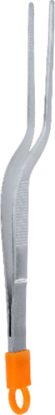Keukenpincet, Geknikt met Punt, 16 cm, RVS - HKS Selection
