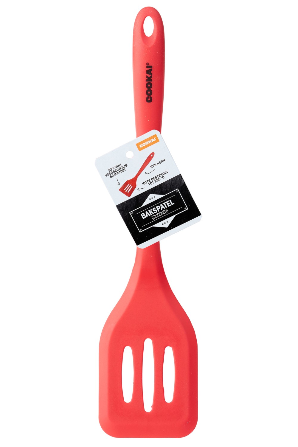 Bakspatel, Siliconen, Rood - Cookai