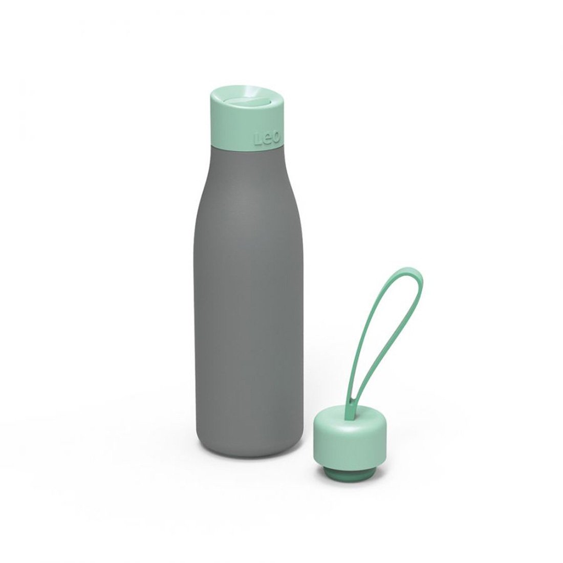 Thermosfles met twee deksels, Grijs/Groen - RVS - BergHOFF|Leo Line