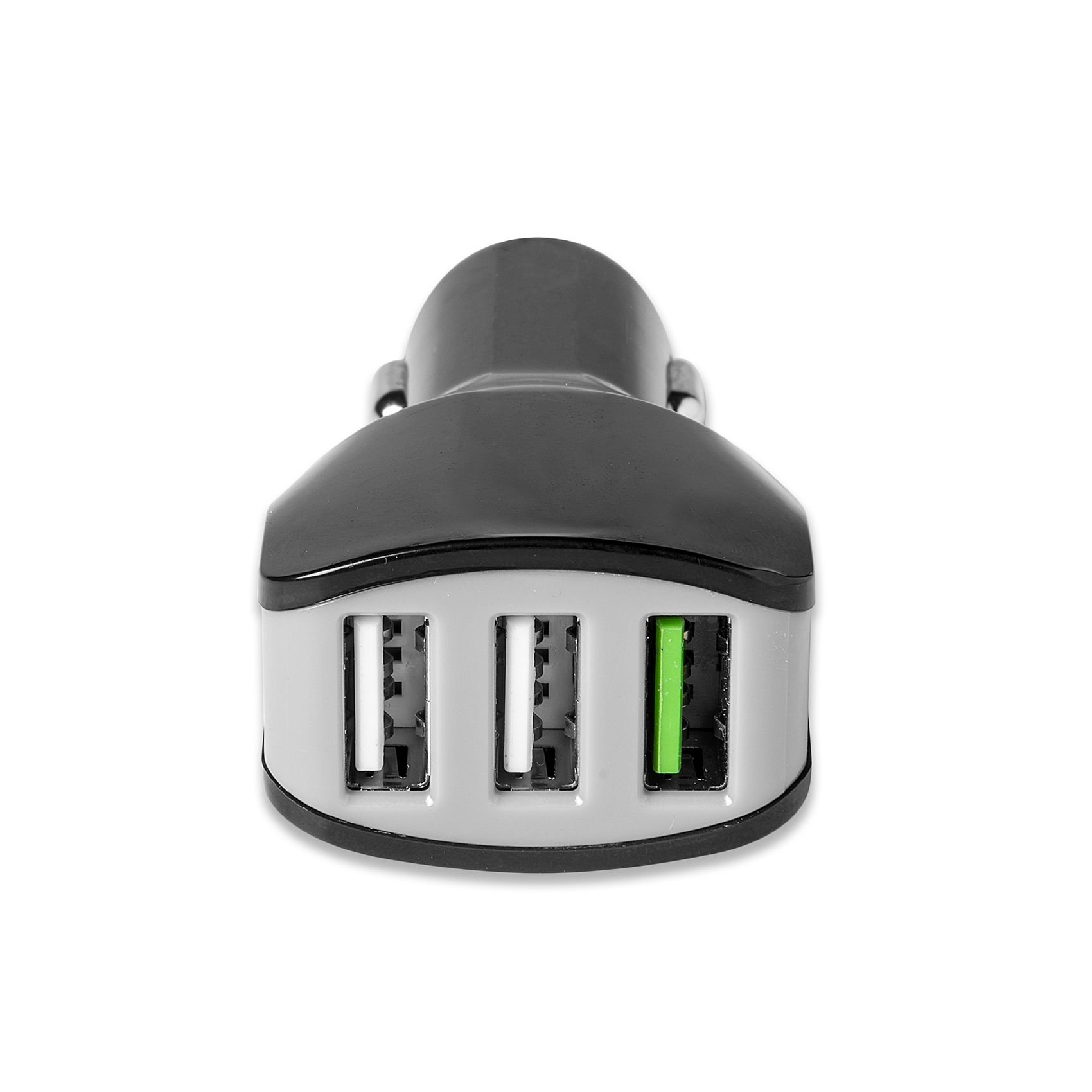 Turbo Autolader 4.4A met 3 USB poorten, Zwart - Celly