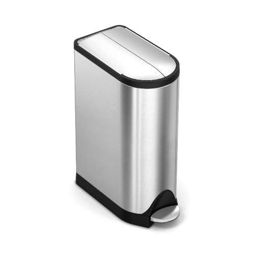 Bullet Open Afvalemmer, Recycler, 33+33 L, Zilver - Simplehuman