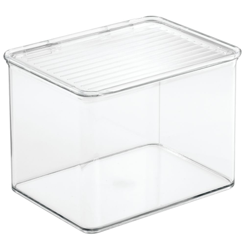 Opbergbox met Deksel, 17.2 x 14.2 x 12.7 cm, Stapelbaar, Kunststof, Transparant - iDesign | Kitchen Binz