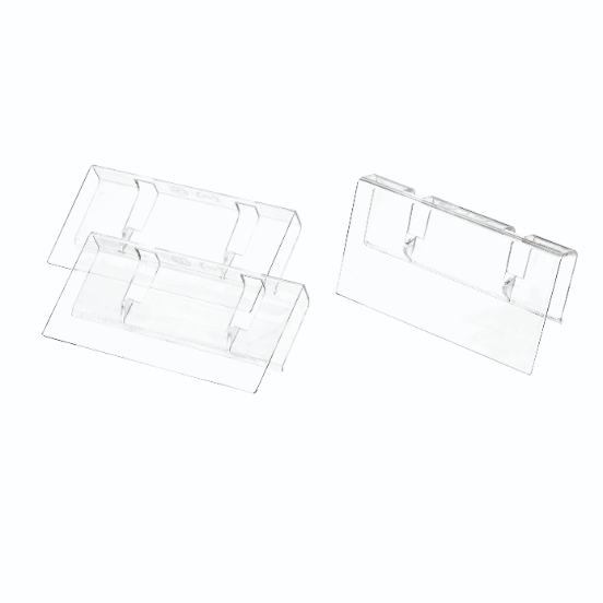 Label Clips, Set van 3 Stuks, Kunststof, Transparant - iDesign | The Home Edit