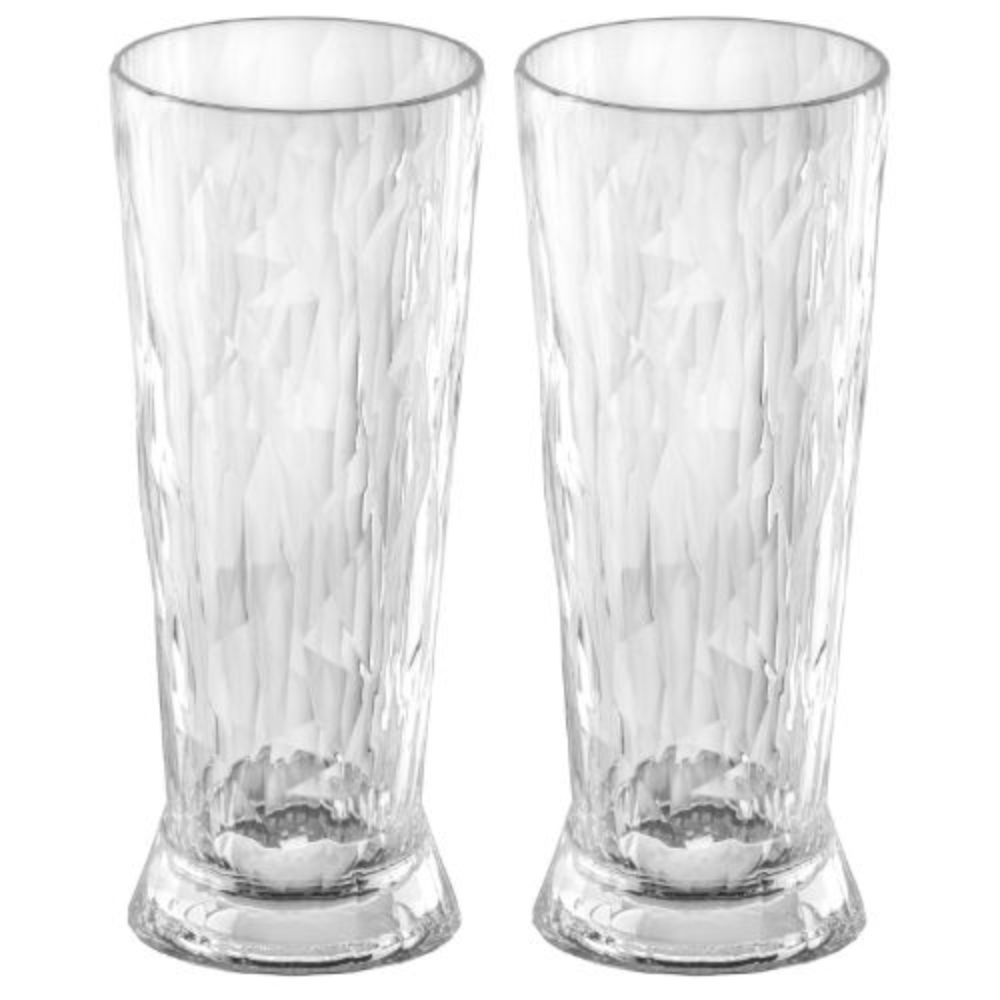 Bierglas, 0.3 L, Set van 2, Organic, Transparant - Koziol | Club No. 10