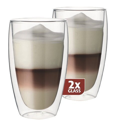 Latteglazen Dubbelwandig, set van 2 - Maxxo