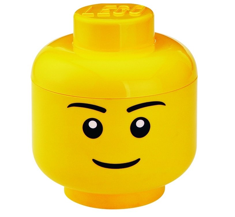 Opbergbox Iconic Hoofd Boy 16 cm, Geel - LEGO
