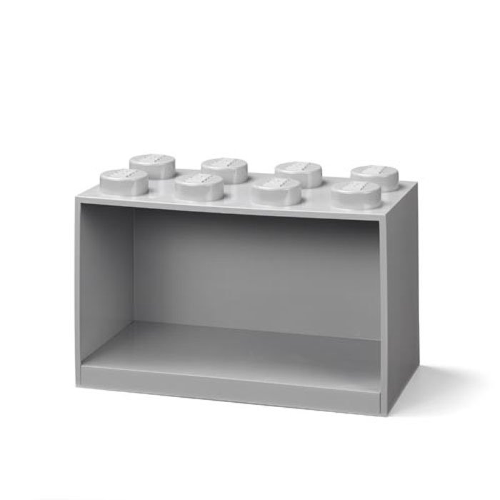 Wandschap 8 Brick, Grijs - Polypropyleen - LEGO