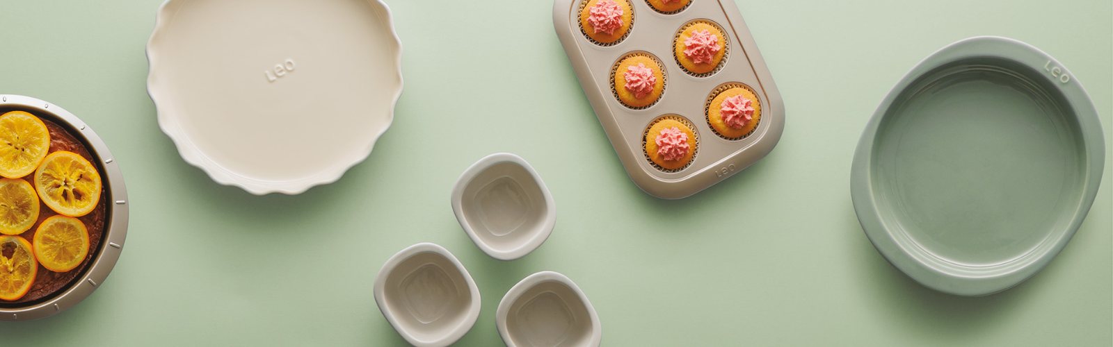 Balance Ovenschaal met Deksel, 4.3 L, 30.2 x 27.5 x 12.6 cm, Sage, Keramiek - BergHOFF | Leo Line