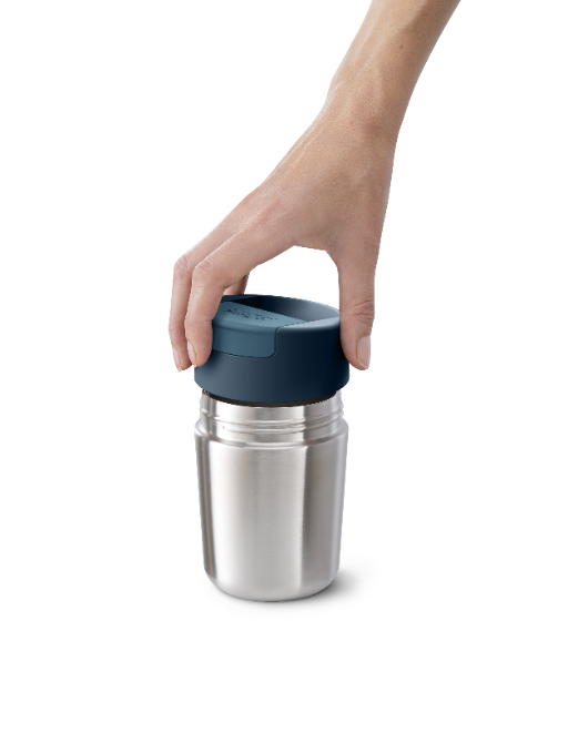 Flip Top Drinkbeker, Dubbelwandig, 0.34 L, Zilver - Joseph Joseph | Sipp