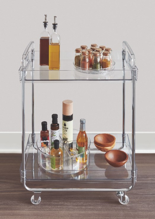 Lazy Susan Draaiplateau, 22.9 cm, Kunststof, Transparant - iDesign | The Home Edit