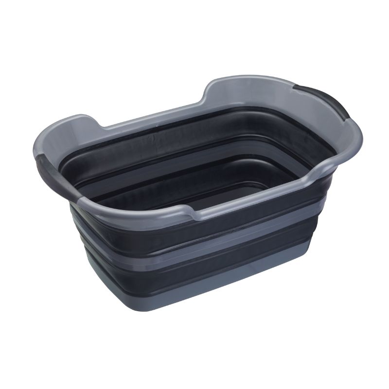 Opvouwbare Wasmand, Zwart/Grijs - MasterClass