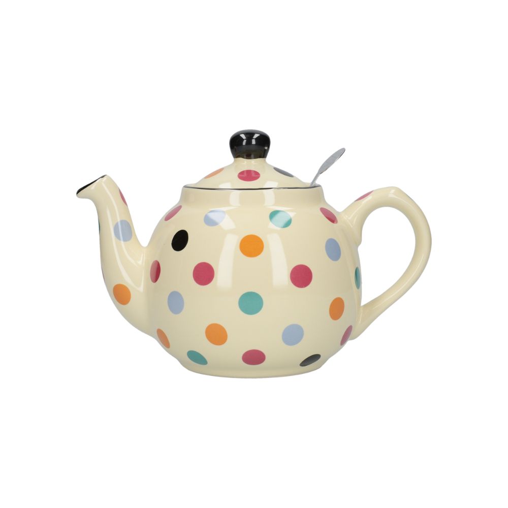 Theepot met Zeef, Keramiek, Gekleurde Stippen, 1.5 L - London Pottery | Farmhouse